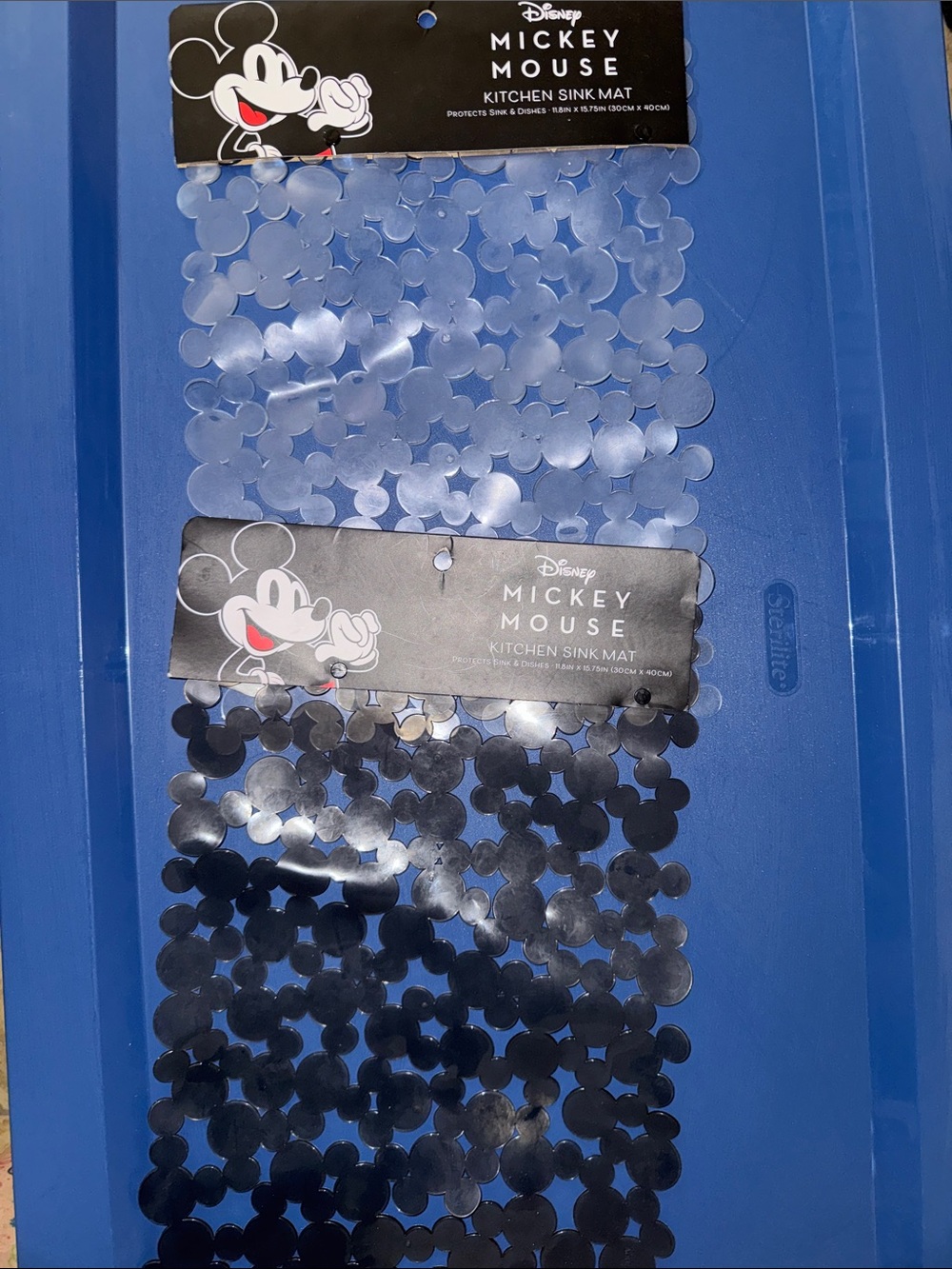 Disney Mickey Mouse Kitchen Sink Mats (2)
BLACK AND CLEAR